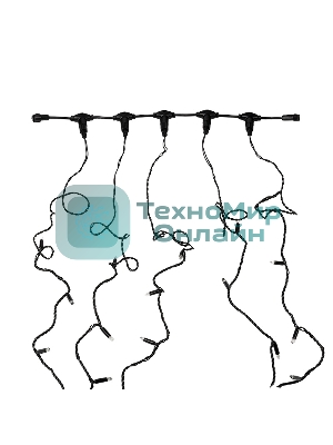 Гирлянда Neon-night LED ClipLight 24V, 5 нитей по 20 метров, цвет диодов желтый, Flashing (белый)