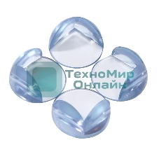 Прозрачные круглые накладки-протекторы для мебели (4.2x4.2x1.5 см). 4 шт.