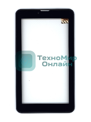 Сенсорное стекло (тачскрин) для Irbis TZ726, черное с рамкой