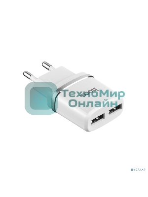 Сетевое зарядное устройство C12 Smart dual USB charger, белый