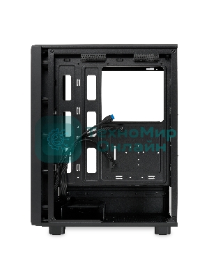 Компьютерный корпус без блока питания HSPD M510, Mesh Mid Tower, черный, TG, 0.5 SPCC, no fans ATX, mATX, mITX 180/280/160мм 1x2.5