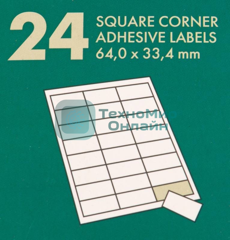 Самоклеящаяся бумага LOMOND универсальная для этикеток, A4, 24 делен. (64 x 33,4 мм), 70 г/м2, 50 листов