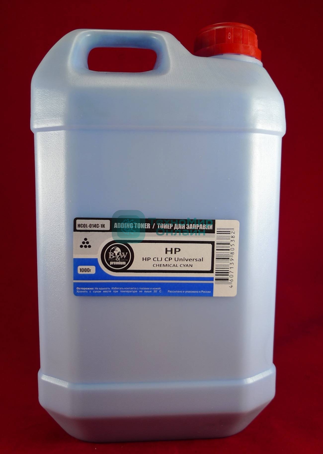 Тонер HP Color Universal Cyan химический (LJ 1600/2600/3600/3800/4600/4650/4700/5500, CP1210/1510/1025/2025/3505/3525/4525/5225/6015/680, M553 Canon LBP2510/5000/5050/5100) (кан. 1кг) BW Premium фас. Россия