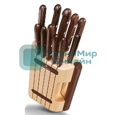 Набор ножей кухонных Victorinox Wood (5.1150.11) компл.: 11 шт с подставкой дерево подар.коробка