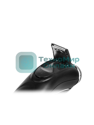 Электробритва Centek CT-2176 черный/хром ротор, 3 плавающие головки, аккумулятор + работа от сети, триммер