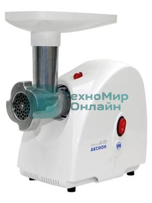 Мясорубка электрическая Аксион М32.01 белый, 1500 Вт, 1.7 кг/мин, защита от перегрузки, насадки - 4