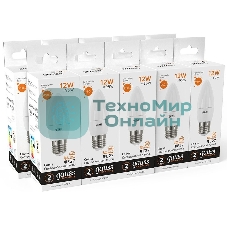 Лампа светодиодная Gauss Elementary 30212 12Вт цок.: E27 свеча 220B 3000K св. свеч. белый теп. (упак.: 10 шт)