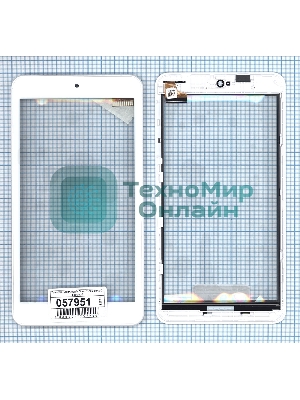 Сенсорное стекло (тачскрин) для Acer Iconia One B1-780, белое с рамкой