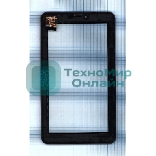 Сенсорное стекло (тачскрин) для Irbis TZ726, черное с рамкой