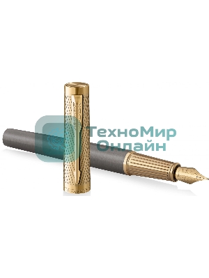 Ручка перьевая Parker Ingenuity Pioneers F571 (2200949) Arrow Grey GT, F, подарочная коробка