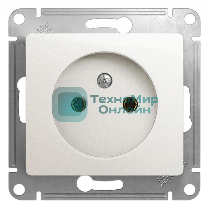 Механизм розетки 1-м СП Glossa 16А IP20 без заземл. перламутр SchE GSL000641