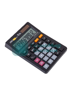 Калькулятор настольный Deli EM01320 черный 12-разр.