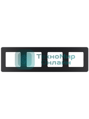 Рамка 4 поста антрацит Inspiria