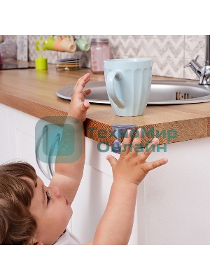 Прозрачные круглые накладки-протекторы для мебели (4.2x4.2x1.5 см). 4 шт.