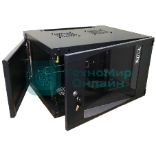 Шкаф настенный Lanmaster Next TWT-CBWNG-9U-6X4-BK 9U 550x450 мм пер. дв. стекл съемные бок. пан. 60 кг черный