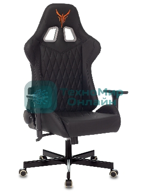 Кресло Knight ARMOR черный, экокожа, 120 кг, механизм качания