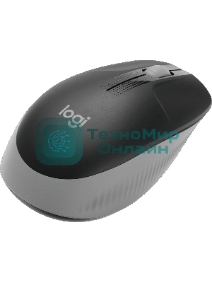 Мышь беспроводная Logitech M190 черный/серый, 1000 dpi, радиоканал, USB, кнопки - 3