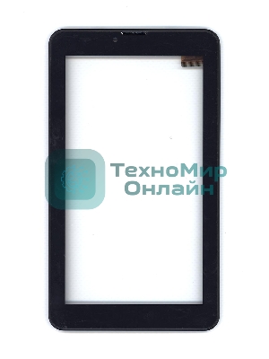 Сенсорное стекло (тачскрин) для Irbis TZ714, черное с рамкой