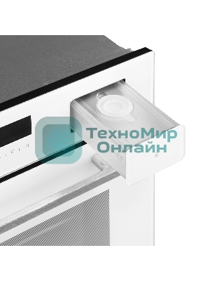 Духовой Шкаф электрический с паром Maunfeld MCMO5016STGW, 50л, дверца с 2 стеклами, белый