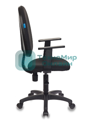 Кресло Бюрократ CH-1300/T-15-21 черный, экокожа, 120 кг, механизм качания