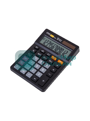 Калькулятор настольный Deli EM01320 черный 12-разр.