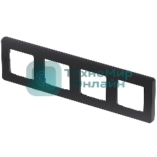 Рамка 4 поста антрацит Inspiria