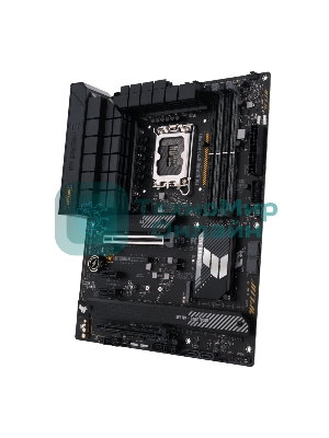 Материнская плата ASUS TUF GAMING H770-PRO WIFI, LGA 1700, Intel H770, 4xDDR5, 4xSATA, 4xM.2, 1xPCIe 5.0 x16, 1xPCIe 4.0 x4, 2xUSB-A 3.2 Gen 2, 4xUSB-A 3.2 Gen 1, 1xUSB-C 3.2 Gen 2x2, 1x2.5Gb LAN, 5x3.5 мм, 7.1, Standard-ATX