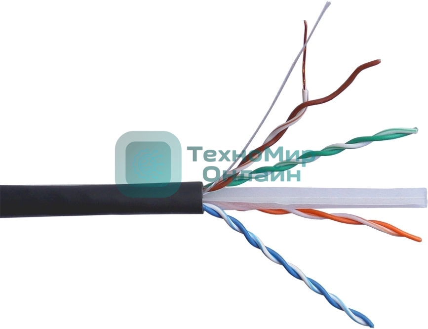 Кабель информационный Lanmaster TWT-6UTP-UNV кат.6 UTP 4 пары 23AWG LSZH универсальный 305м черный