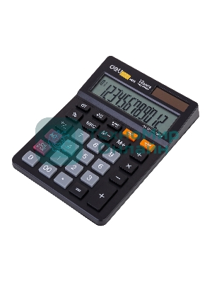 Калькулятор настольный Deli EM01320 черный 12-разр.