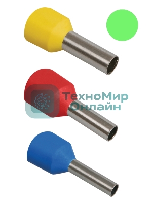 Наконечник-гильза изол. Е6018 (уп. 100 шт) IEK UGN10-006-06-18