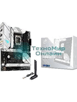 Материнская плата ASUS ROG STRIX B660-A GAMING WIFI D4, LGA 1700, Intel B660, 4xDDR4, 4xSATA, 3xM.2, 1xPCIe 5.0 x16, 1xPCIe 3.0 x4, 2xPCIe x1, 1xHDMI, 1xDP, 1x 2.5Gb LAN, 4xUSB 2.0, 2xUSB 3.2 Gen 1, 1xUSB-A 3.2 Gen 2, 1xUSB-C 3.2 Gen 1, 1xUSB-C 3.2 Gen 2x2, 5x3.5 мм, 7.1, ATX