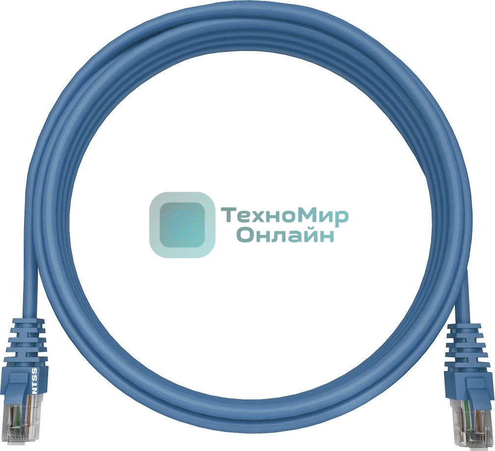 Патч-корд NTSS NTSS-PC-UTP-RJ45-5e-15.0-LSZH-BU NTSS-PC-UTP-RJ45-5E-15.0-LSZH UTP RJ-45 вил.-вилка RJ-45 cat.5e 15м синий LSZH (уп.:1шт) 26AWG