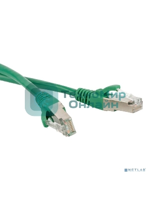 Патч-корд Hyperline PC-LPM-STP-RJ45-RJ45-C5e-1.5M-LSZH-GN F/UTP, экранированный, Cat.5е, LSZH, 1.5 м, зеленый