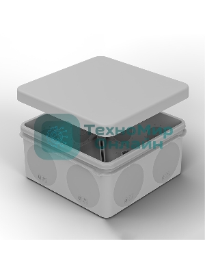 Коробка распаячная Rexant для прямого монтажа ОУ, HF, 100х100х50мм, IP67 (мембранные вводы)