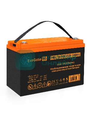 Аккумуляторная батарея ExeGate EX285656RUS HRL 12-100 (12V 100Ah, под болт М6)