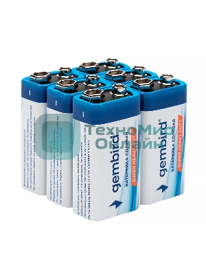 Батарейки солевые Gembird Gb-6F22-6B, тип Крона(6F22), 6шт, коробка