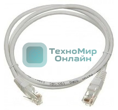 Патч-корд LANMASTER UTP TWT-45-45-1.0-GY вилка RJ-45-вилка RJ-45 cat.5е 1м серый ПВХ (уп.:1шт)