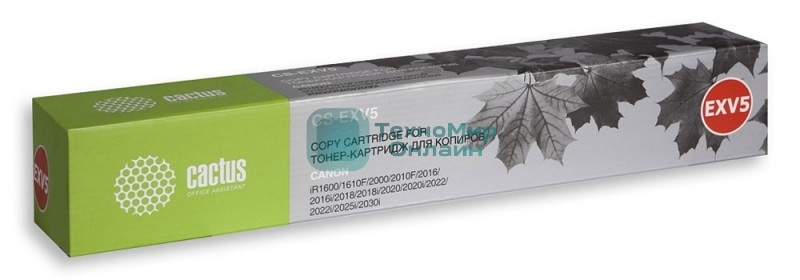Картридж лазерный Cactus CS-EXV5 черный (7850 стр.) для Canon IR 1600/1605/1610/1630/1670/2000/2010
