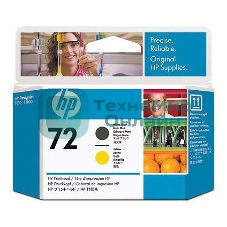 Картридж струйный HP №72 C9384A черный матовый/желтый печатающая головка для HP DJ T1100/T610