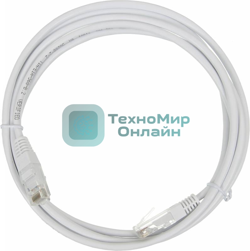 Патч-корд LANMASTER UTP TWT-45-45-2.0-WH вилка RJ-45-вилка RJ-45 cat.5е 2м белый ПВХ (уп.:1шт)