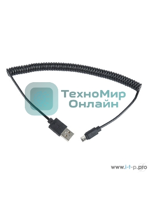 Кабель Cablexpert USB2.0 Pro, AM/microBM 5P, 1.8м, витой, черный, пакет (CC-mUSB2C-AMBM-6)