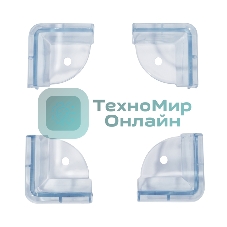 Прозрачные треугольные накладки-протекторы для мебели (4.3*4.3*2.1 см). 4 шт. 