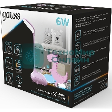 Светильник Gauss Qplus GTL701 (GT7014) настольный LED розовый 6Вт