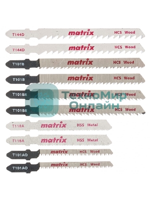 Набор полотен Matrix для электролобзика универсальный, 10 шт, T-SET1003