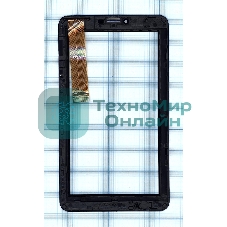 Сенсорное стекло (тачскрин) для Irbis TZ63L, черное с рамкой