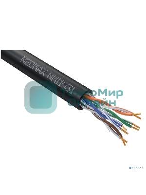 Кабель NEOMAX NM11031 U/UTP cat.5e 4 пары (305 м) 0.48 мм (24 AWG) Медь, внешний, PE, черный