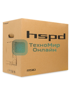 Компьютерный корпус без блока питания HSPD M510, Mesh Mid Tower, черный, TG, 0.5 SPCC, no fans ATX, mATX, mITX 180/280/160мм 1x2.5