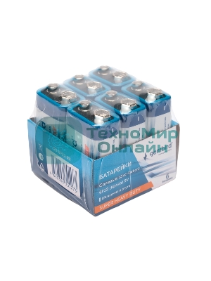 Батарейки солевые Gembird Gb-6F22-6B, тип Крона(6F22), 6шт, коробка