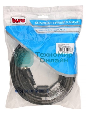 Кабель Buro 24M/19M 10м позол/ферритовые кольца