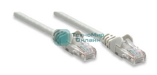 Коммутационный шнур ExeGate EX258663RUS Патч-корд UTP кат.5e, 0.3м ExeGate серый